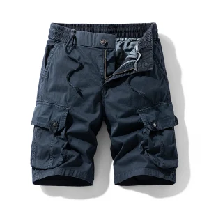 Men's Trendy Shorts - Summer Cotton-blend Breathable Multi-Pocket Outdoor Workwear Cargo Pants, Suitable for Hiking and Jogging