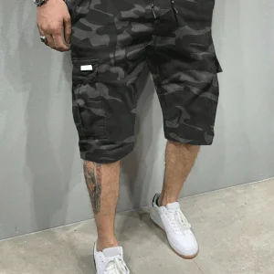 Men's Camouflage Cargo Shorts Casual Multi-Pocket Drawstring Waist Summer Outdoor Wear