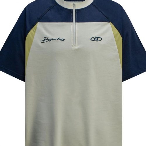 Men's Half Zip Short Sleeve T-Shirt