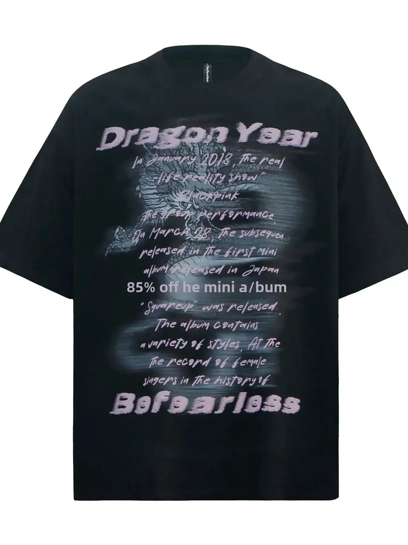 Men's Oversized Dragon Graphic T-Shirt - Image 4