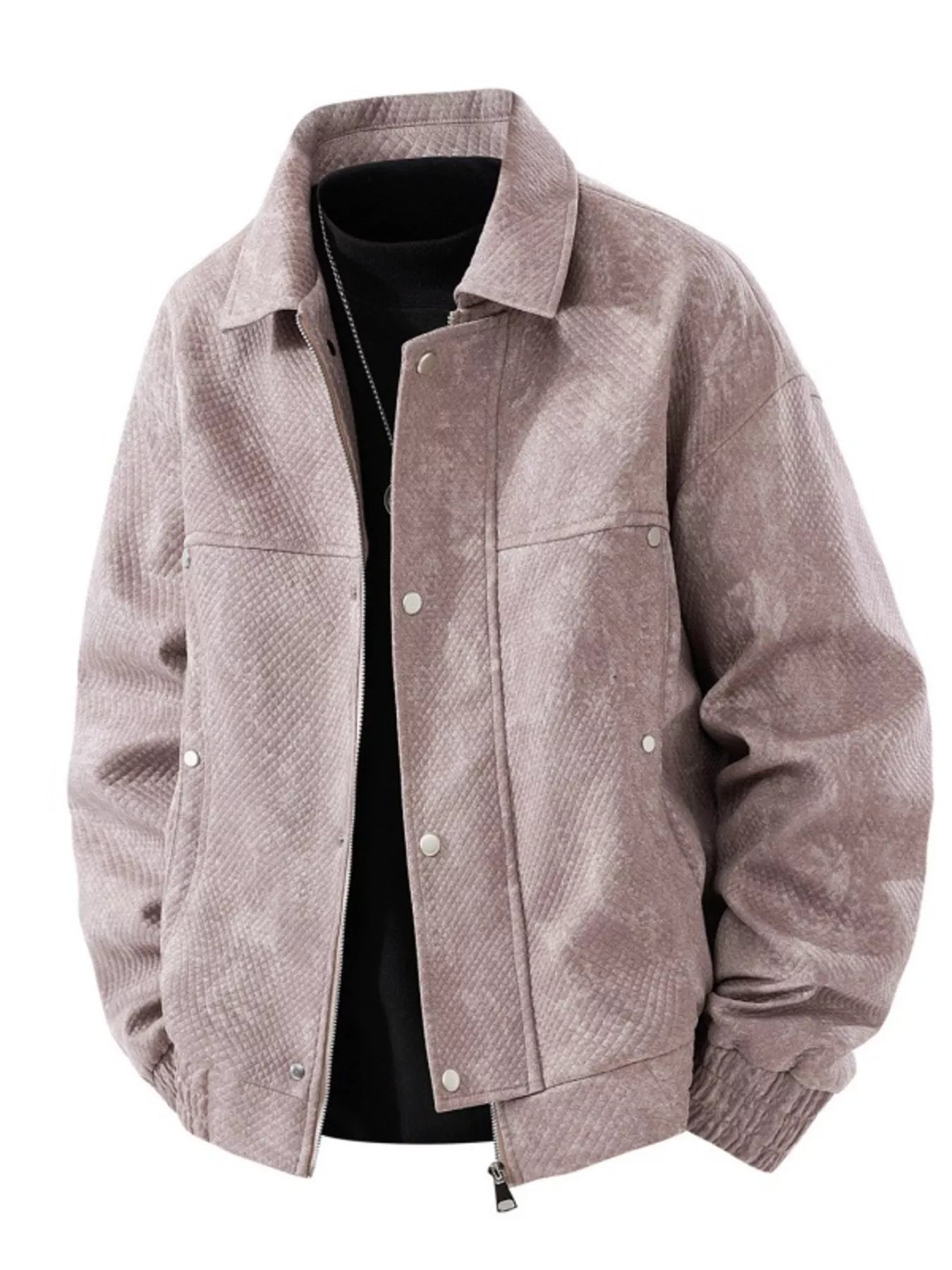 Men's Plus Size Casual Snap-Down Jacket - Image 5