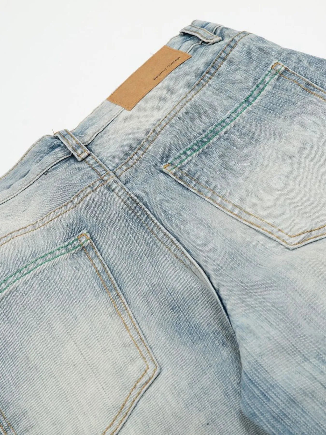Men's Washed Wide Leg Baggy Jeans - Image 12