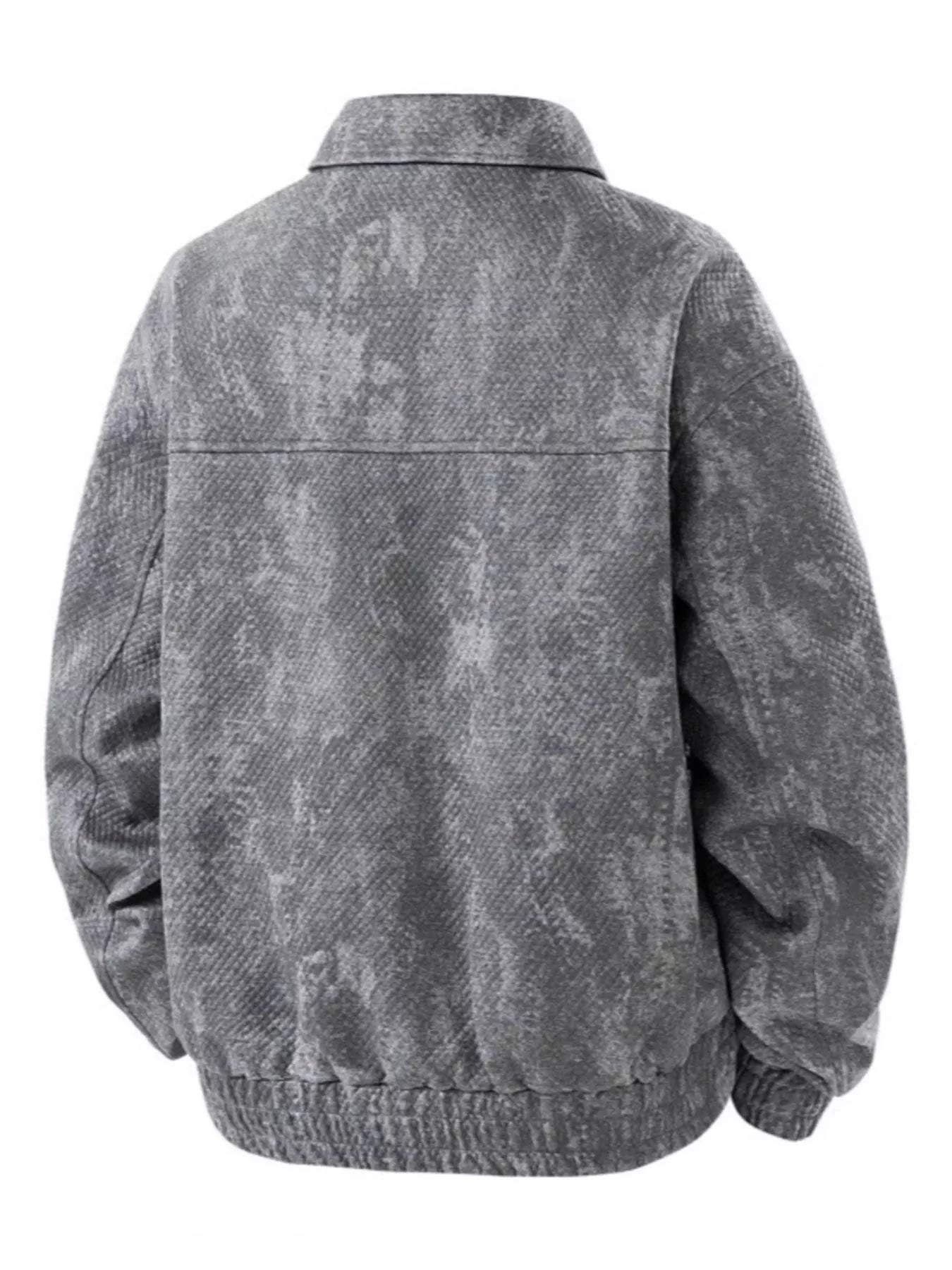 Men's Plus Size Casual Snap-Down Jacket - Image 3