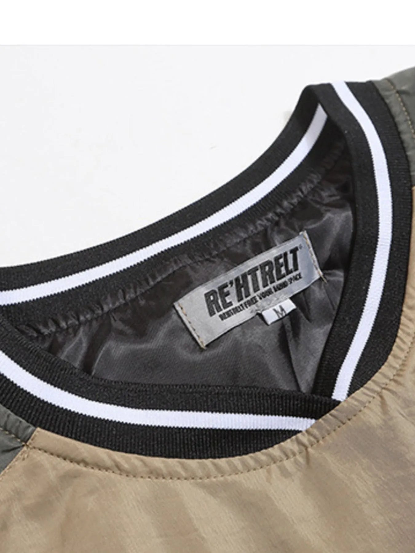 Men's Contrast Pullover Windbreaker with Embroidered Detail - Image 7