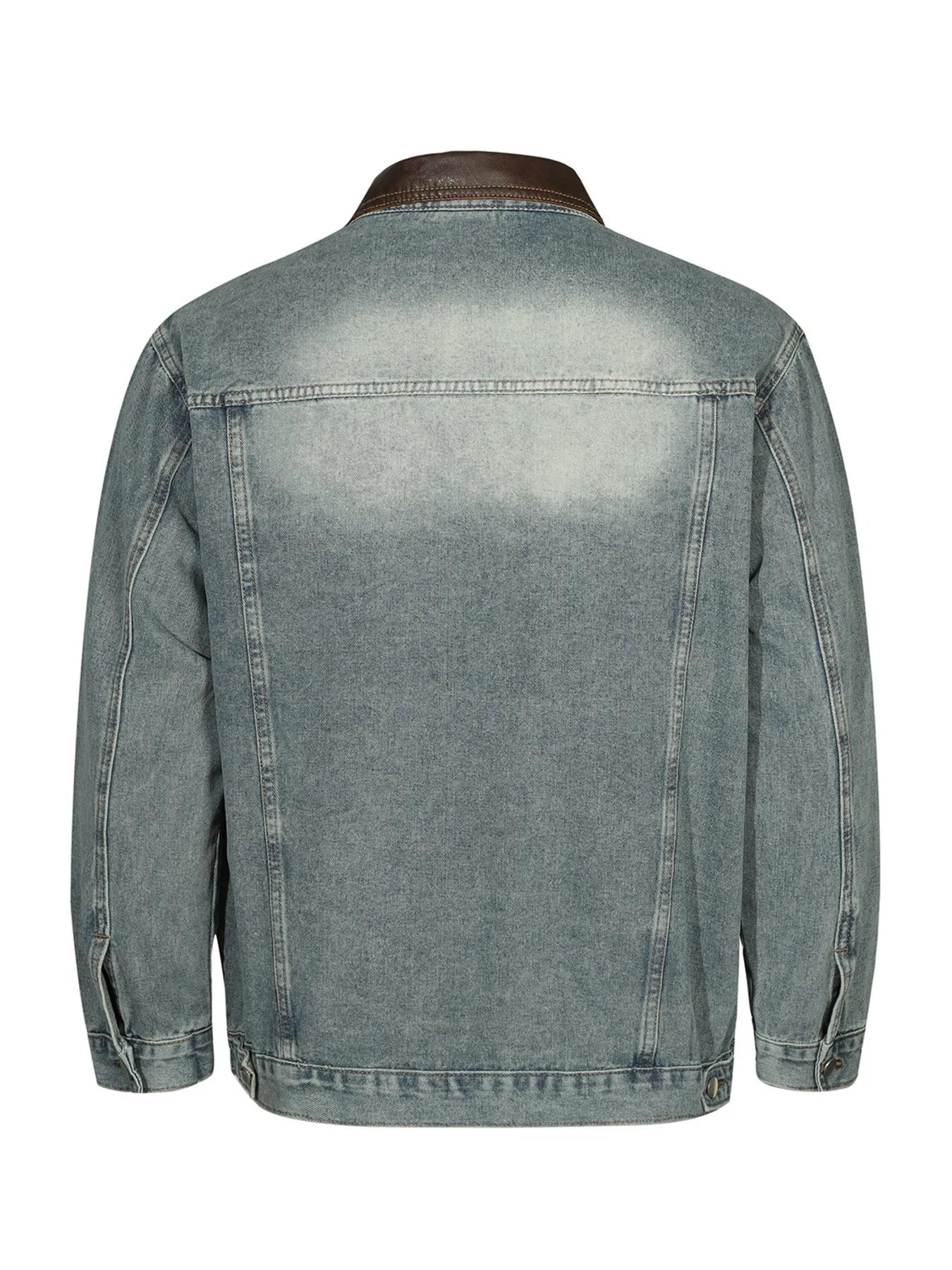 Men's Button Up Long Sleeve Denim Jacket - Image 3