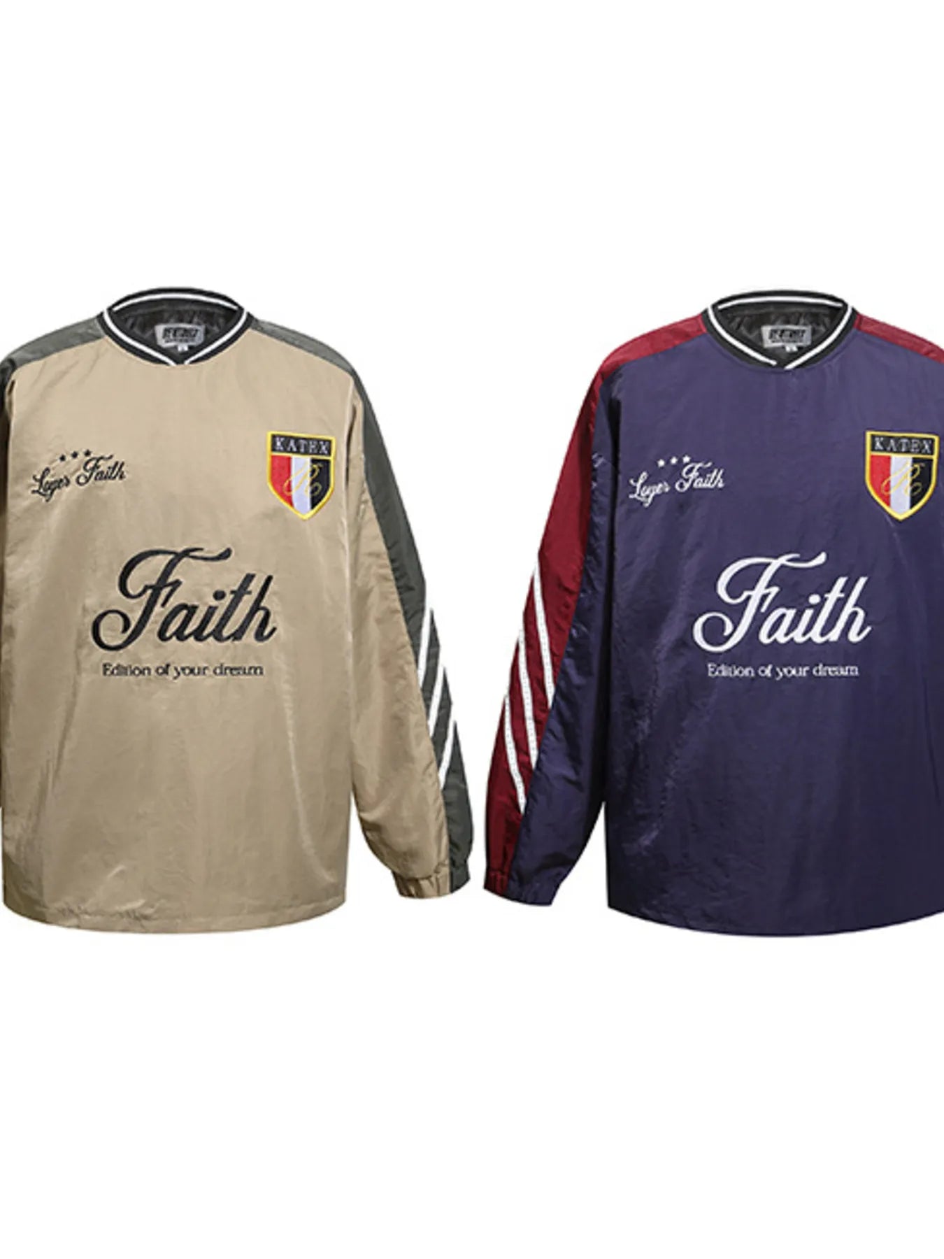 Men's Contrast Pullover Windbreaker with Embroidered Detail - Image 9