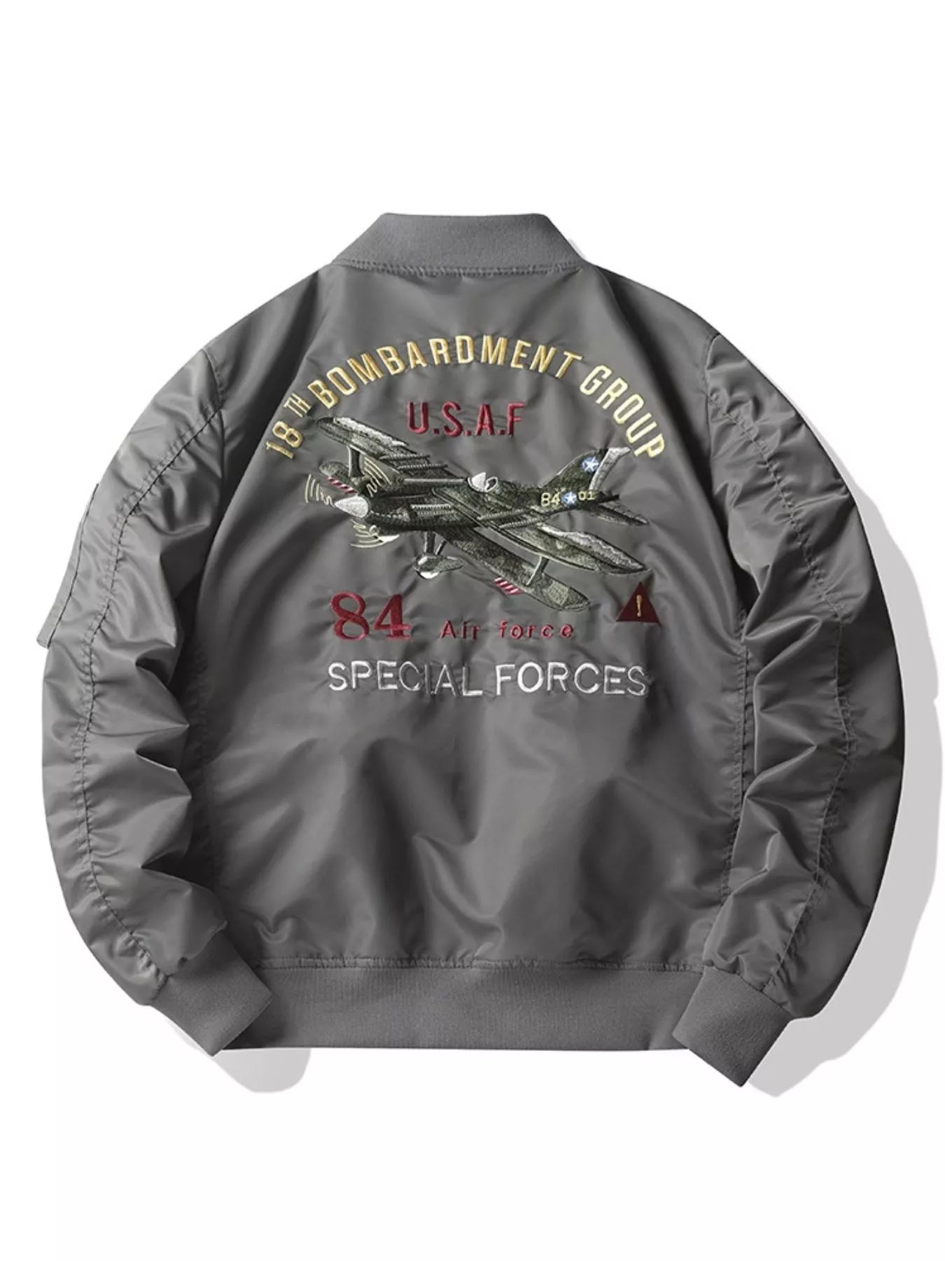 Men's Plus Size Zip Up Bomber Jacket - Image 6